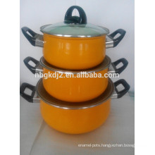 outdoor camping cook set carbon steel Enamel casserole sets